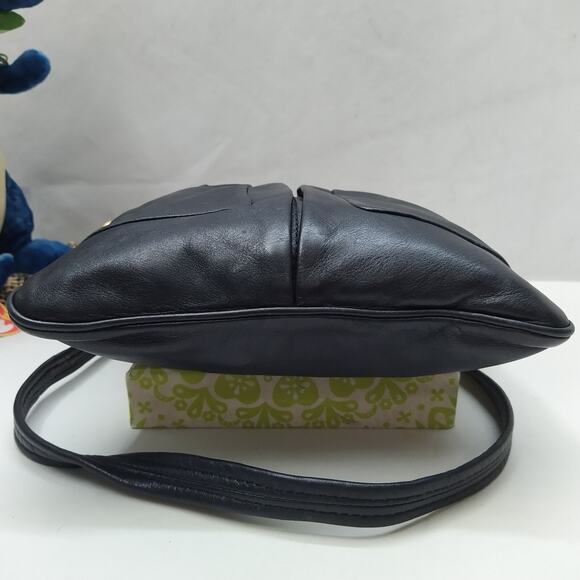 Marc by Marc Jacobs Black Leather Double Turnlock Pockets Zipper Crossbody Bag - Picture 7 of 16